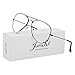 JOVAKIT Aviator Clear Lens Glasses for Women Men Nonprescription Eyeglasses Blue Light Blocking Lens Metal Frame Black - Image 4