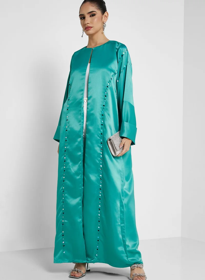 Khizana Embellished Detail Abaya With Sheila