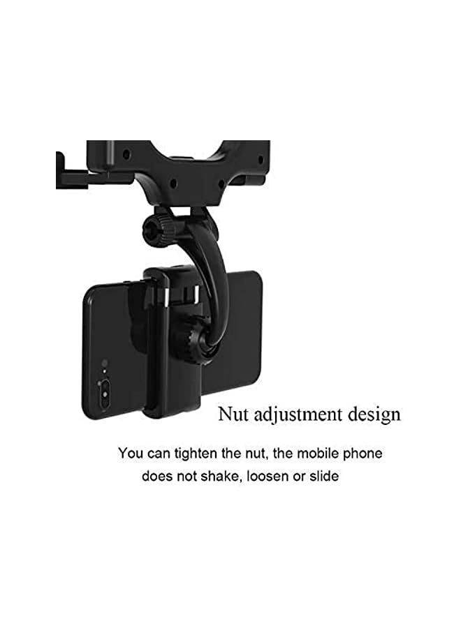 S-TOP 360 Rotation Adjustable Car Rearview Mirror Mount Phone Holder GPS Stand Universal Navigate Support Automobile Data Recorder Bracket Easy to Install Applicable to 99% of Car Models - Image 4