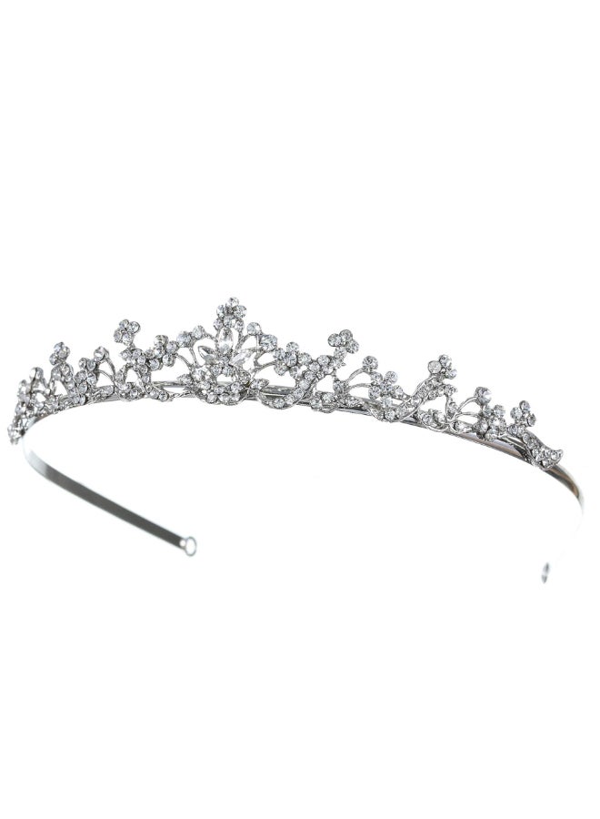 SAMKY Elegant Bridal Floral Rhinestone Crystal Wedding Prom Tiara Crown T1076 - Image 4