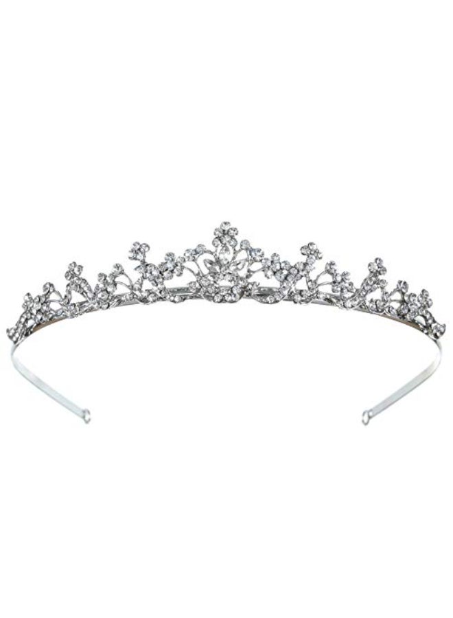 SAMKY Elegant Bridal Floral Rhinestone Crystal Wedding Prom Tiara Crown T1076 - Image 1