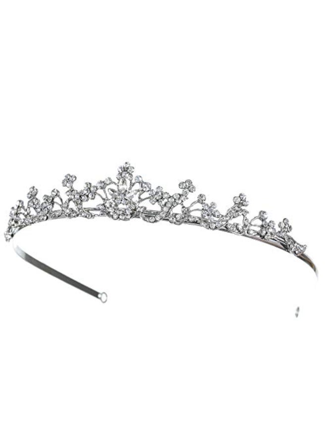 SAMKY Elegant Bridal Floral Rhinestone Crystal Wedding Prom Tiara Crown T1076 - Image 3