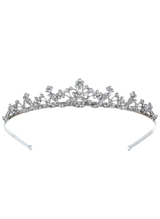 SAMKY Elegant Bridal Floral Rhinestone Crystal Wedding Prom Tiara Crown T1076 - Image 2