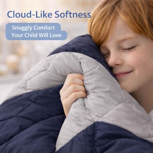 Toddylon Baby Comforter Soft Cotton Reversible Blanket for Up to 7-8 Years Kids AC Quilt for Newborn Infant Toddler Lightweight All Season Bedding Boys Girls 152x101 cm (Blue & Grey) - Image 2