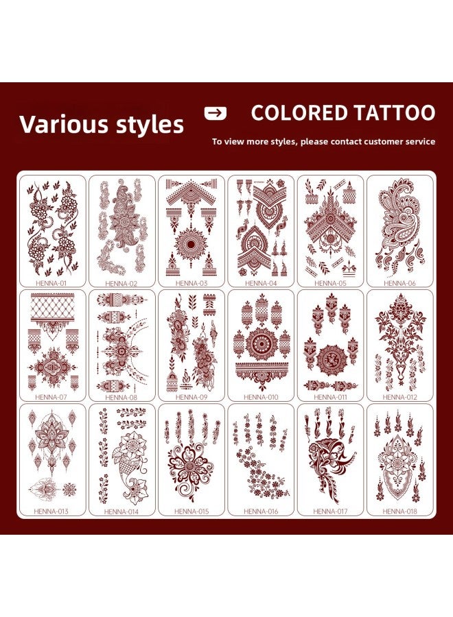 Mehendi Stickers Henna Mehendi stencil Tattoo Sticker for Hands Temporary Waterproof Mehndi Tattoo Body Art for Women & Girls - Image 5