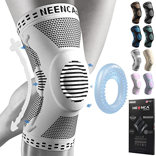 NEENCA Professional Knee Brace for Pain Relief, Medical Knee Support with Patella Pad & Side Stabilizers, Compression Knee Sleeve for Meniscus Tear, ACL, Joint Pain, Runner, Workout - FSA/HSA APPROVED - Image 1