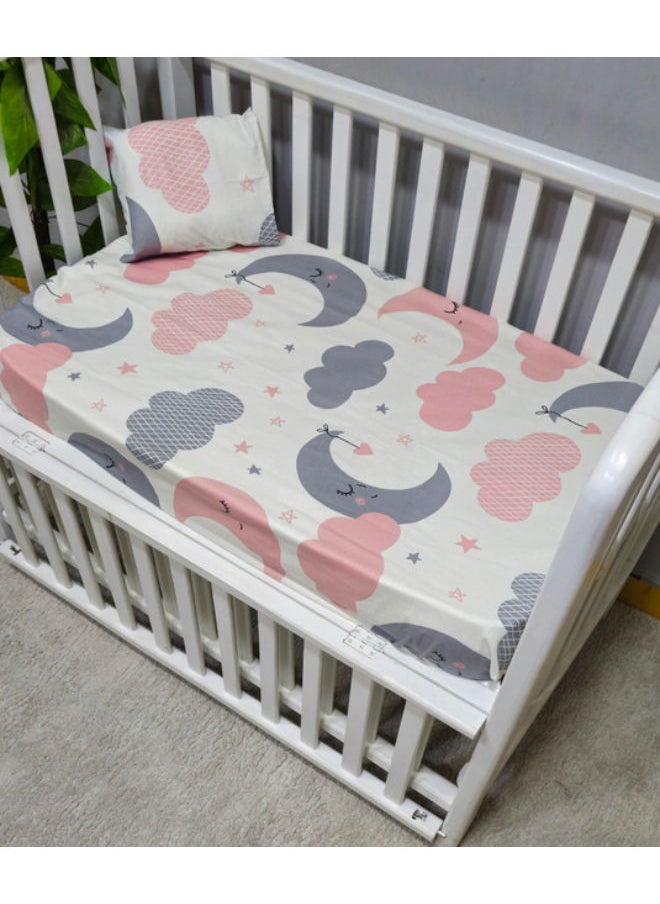 Baby Moment 100% Cotton Fitted Sheet + Pillowcase  - Image 1