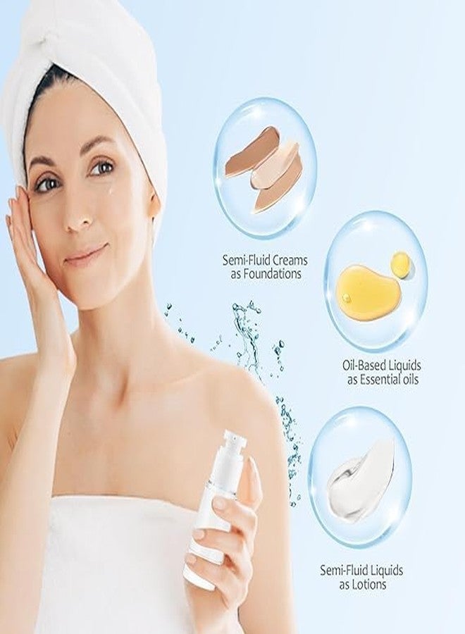 JAMBUVANTI 50ML Airless Lotion Pump Bottle, Transparent Airless Cosmetic Cream Pump, Transparent Plastic Travel Size Pump Bottle, Refillable Travel Lotion Dispenser Bottle (2) - Image 3