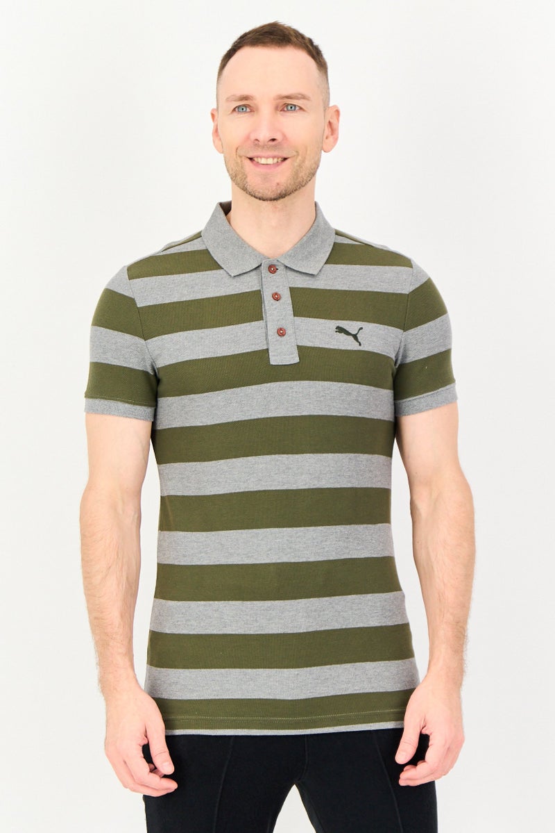 PUMA قميص بولو قصير الأكمام للرجال بتصميم نحيف، متعدد الألوان - Image 1