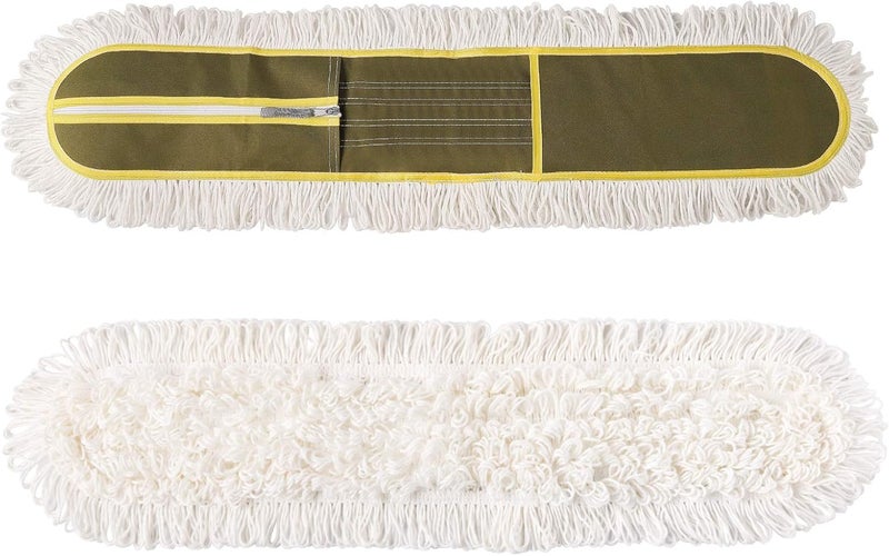 CLEANHOME 36" Microfiber Mop Pads 2 Pieces Just Fit Industrial Dust Mop: B08R3F1ZZM,Green - Image 1