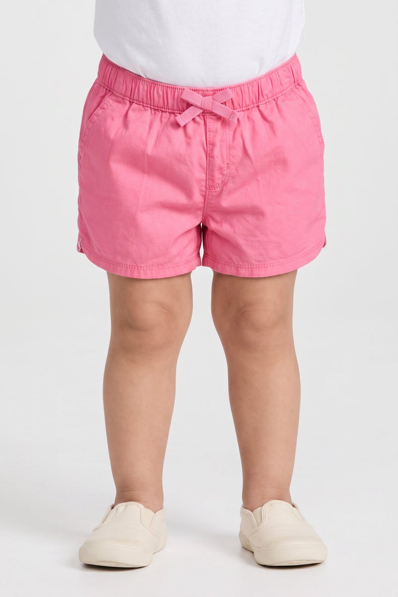 The Children's Place Toddlers Girl Solid Basic Shorts, Pinke - Image 1