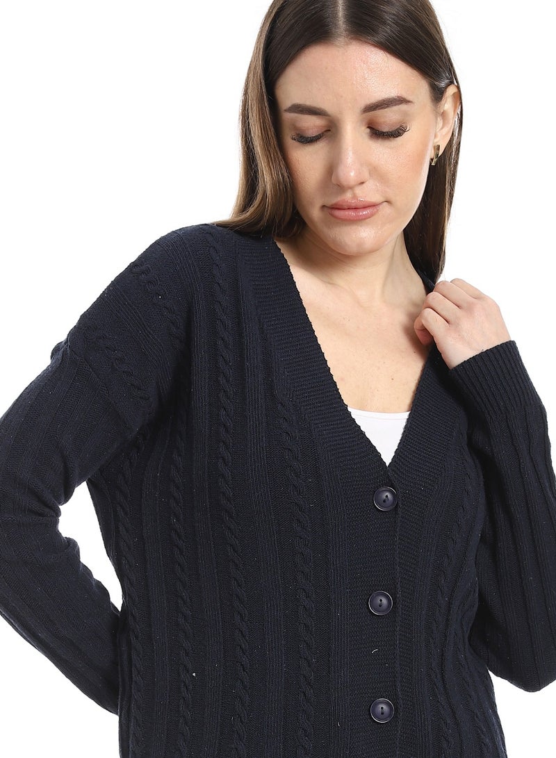 Caesar Women's wool cardigan with front buttons  - Image 4