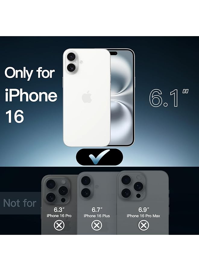 جي تيك جراب لهاتف iPhone 16 مقاس 6.1 بوصة، غطاء خلفي شفاف مقاوم للصدمات غير قابل للاصفرار ومضاد للخدش - Image 2