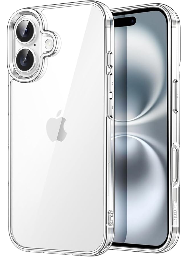 جي تيك جراب لهاتف iPhone 16 مقاس 6.1 بوصة، غطاء خلفي شفاف مقاوم للصدمات غير قابل للاصفرار ومضاد للخدش - Image 1