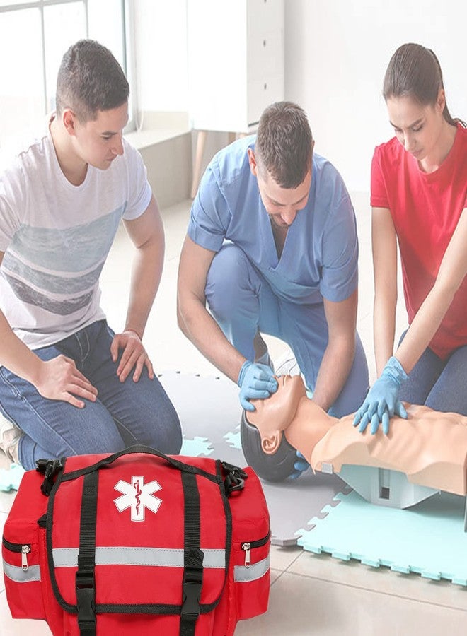 MAXPAND First Aid Bag Empty Trauma Medical Bag for Emergency First Responder Bag Organizer EMS/EMT Shoulder Carry Bag 13"x9"x7" - Image 3