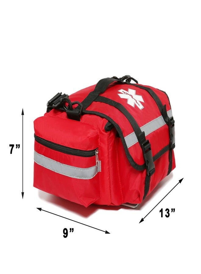 MAXPAND First Aid Bag Empty Trauma Medical Bag for Emergency First Responder Bag Organizer EMS/EMT Shoulder Carry Bag 13"x9"x7" - Image 2