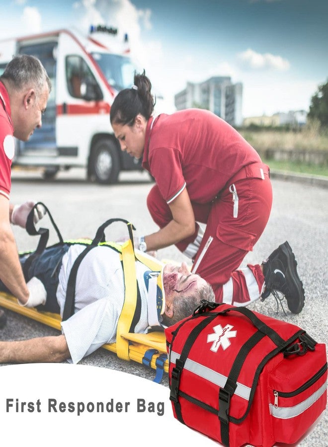 MAXPAND First Aid Bag Empty Trauma Medical Bag for Emergency First Responder Bag Organizer EMS/EMT Shoulder Carry Bag 13"x9"x7" - Image 4