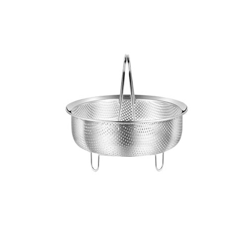 SHPii Food Grade Stainless Steel Steamer with Carrying Handle Three Legged Stand, Multifunctional Home Steamer, Essential for Healthy Cooking (5.5in) - Image 1