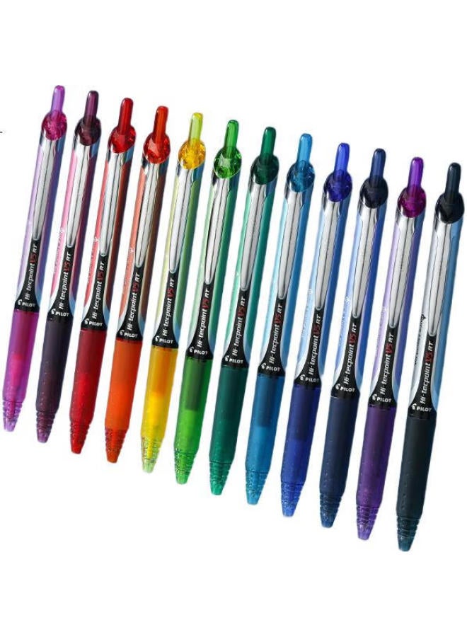 Pilot Bxrt-V5 Retractable Blue Gel Pen 0.5Mm Signing Pen Business Pen Student Exam Pen High-Quality Stationery Set, 12 Pens - Image 1