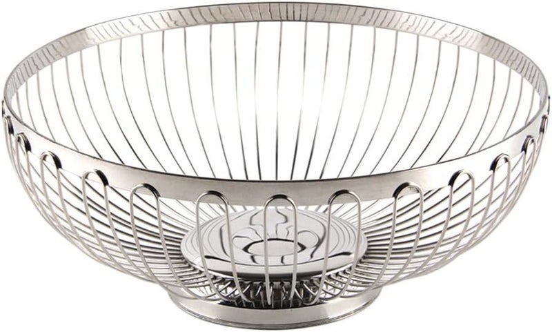 Cabilock Fruit Bowl for Kitchen counter Wire lemon Basket for Fruitsmetal lemon bowl for Breads Vegetables Snacks - Image 1
