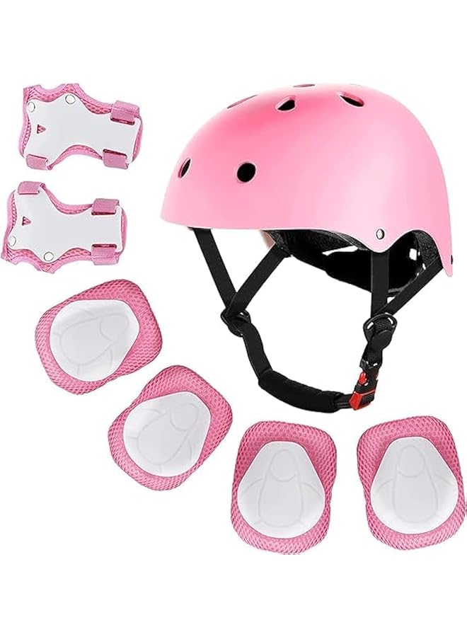 هوكور مجموعة معدات الحماية للأطفال، خوذة تزلج قابلة للتعديل للأطفال مناسبة للأعمار من 9 إلى 15 عامًا، مجموعة وسادات الركبة ووسادات الكوع للأطفال للدراجة والتزلج والسكوتر