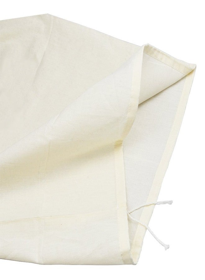 Pinfox Reusable Cotton Muslin Straining Bag Fine Mesh Food Strainer Filter Bags for Nut Milk, Juice, Tea, Cheesecloth, Yogurt, Home Brewing, Hop Bags (13.78" x 9.84") - Image 3