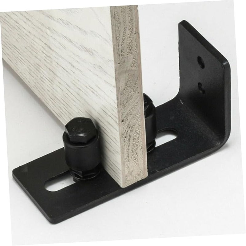 2Pcs Adjustable Sliding Barn Door Floor Guide with Stay Rollers Smooth Bearing Design - Image 3