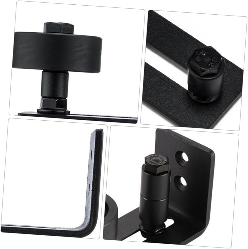 2Pcs Adjustable Sliding Barn Door Floor Guide with Stay Rollers Smooth Bearing Design - Image 5