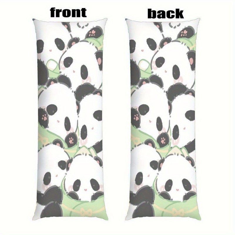 Large Panda Body Pillow 20x54 Inches Double Sided Print Super Soft Machine Washable - Image 1