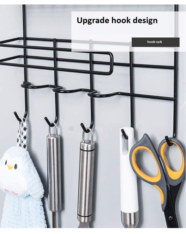 XELYTON XELYTON Multipurpose Kitchen Hook Rack Kitchen Hanging Organizer Rack Towel and Tissue Holder for Kitchen and Bthroom Rack Hanging Organizer Spatula Hook Utensil Racks  - Image 2