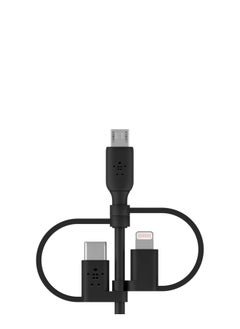 Belkin 1.2 Meter Universal Cable 3 In 1 Lightning Micro And Type C Black