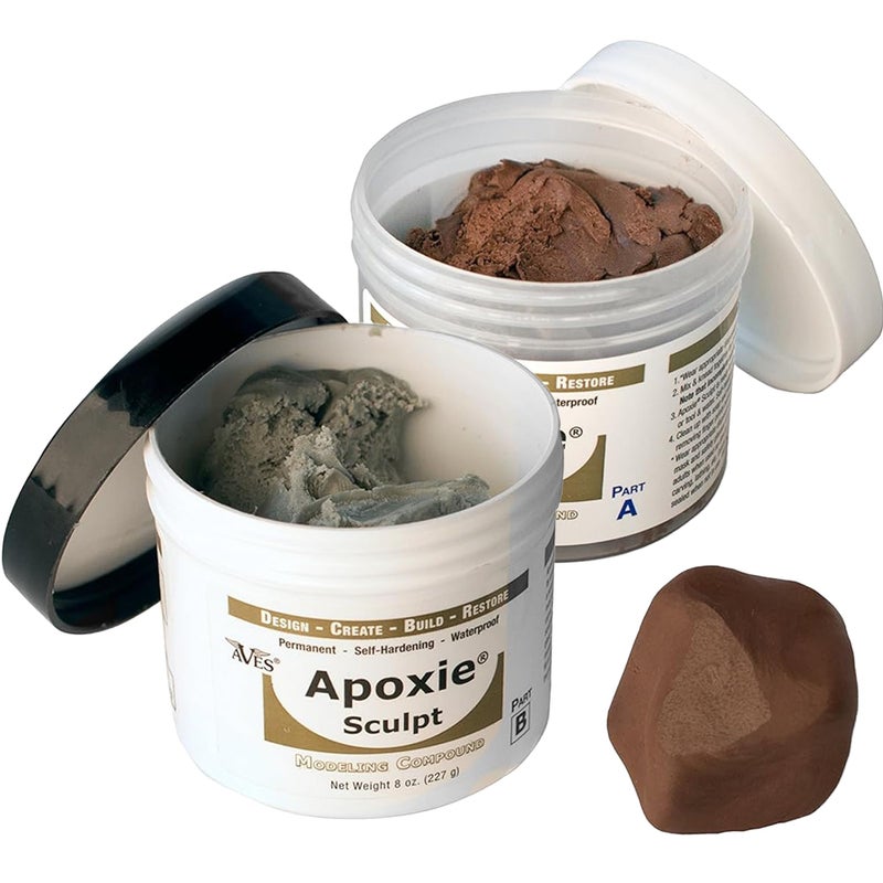 Aves Apoxie Sculpt 2 Part Modeling Compound A B 1 Pound Apoxie Sculpt for Sculpting Modeling Filling Repairing Simple to Use and Durable SelfHardening Modeling Compound Brown