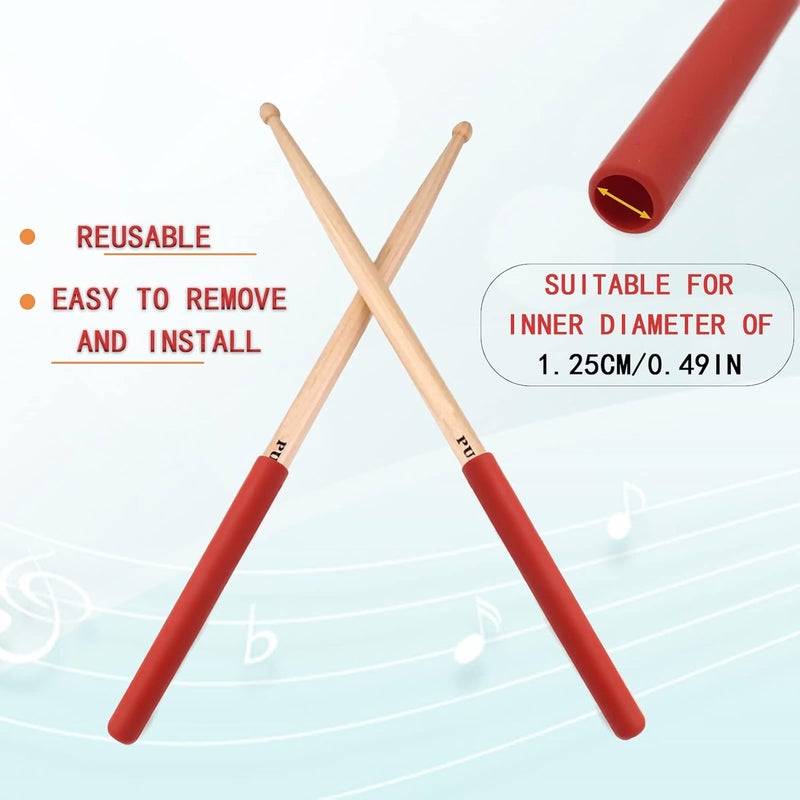 Cheerock 2-Pack Rubber Drumstick Grips Non-Slip Handle Wrap Percussion | 2-pack rubber drum stick grips, non-slip wrap, comfortable handle, fits drum kits percussion drumming - Image 5