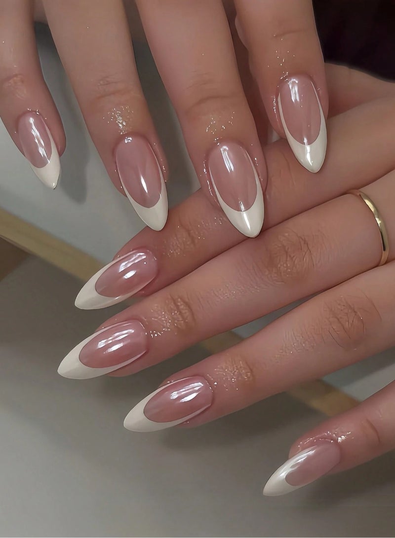 French Press On Nails Set of 24 Pieces – Almond Shape - Image 1