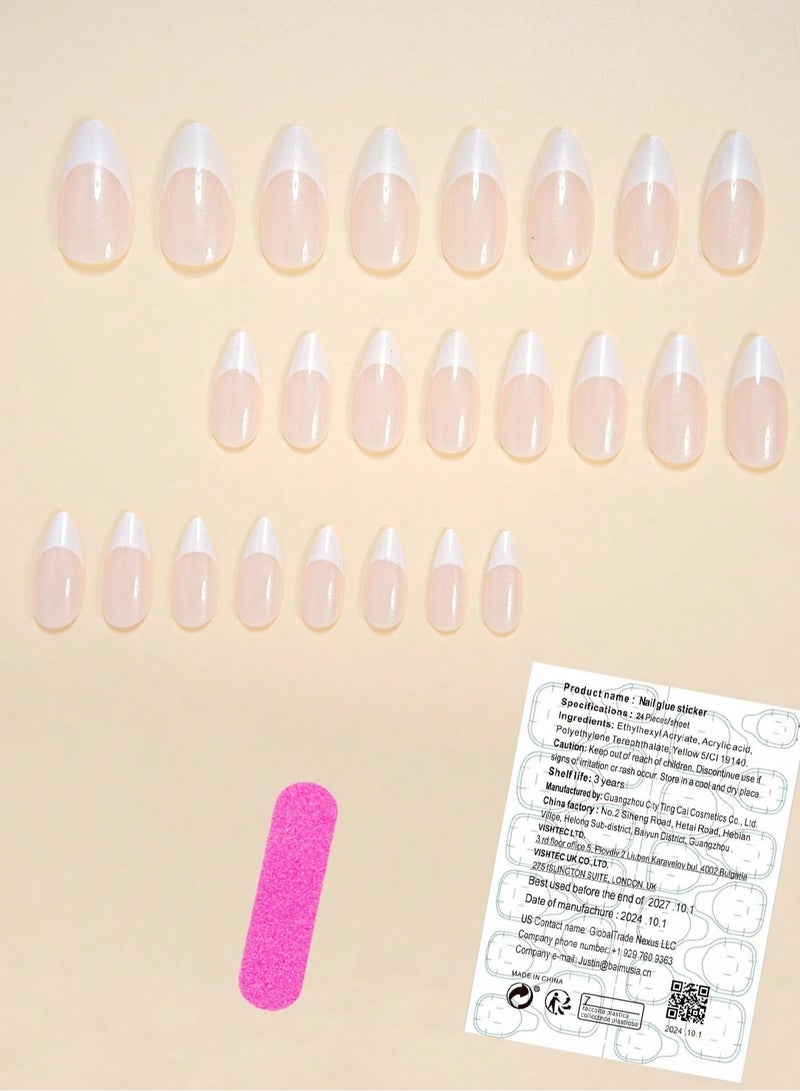 French Press On Nails Set of 24 Pieces – Almond Shape - Image 2
