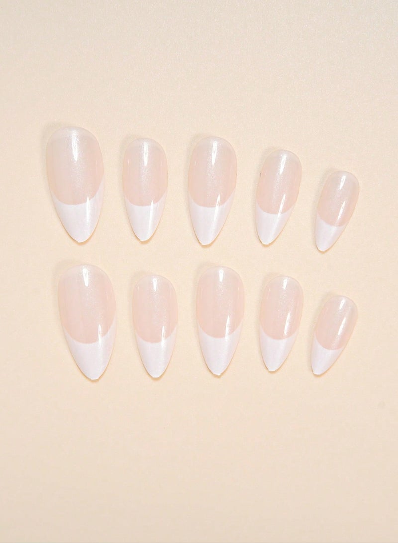 French Press On Nails Set of 24 Pieces – Almond Shape - Image 4