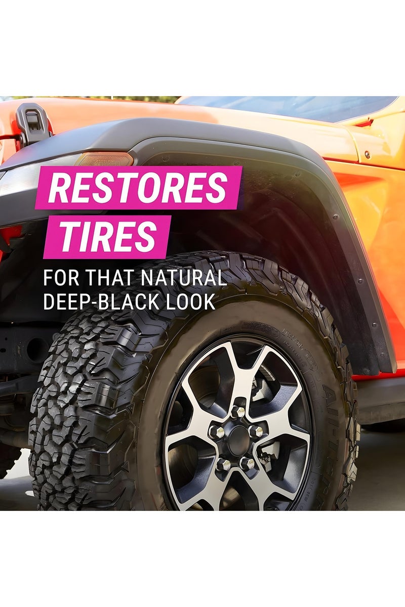 SWORD PRO Tire Foam Cleaner and Protectant 650g,  One Step Spray for Deep Black Shine, UV Protection, Dirt & Grime Removal, Crack & Fade Prevention, Easy No-Scrub Application for Car, SUV, Truck & Motorcycle Tires, SW-1008 - Image 4