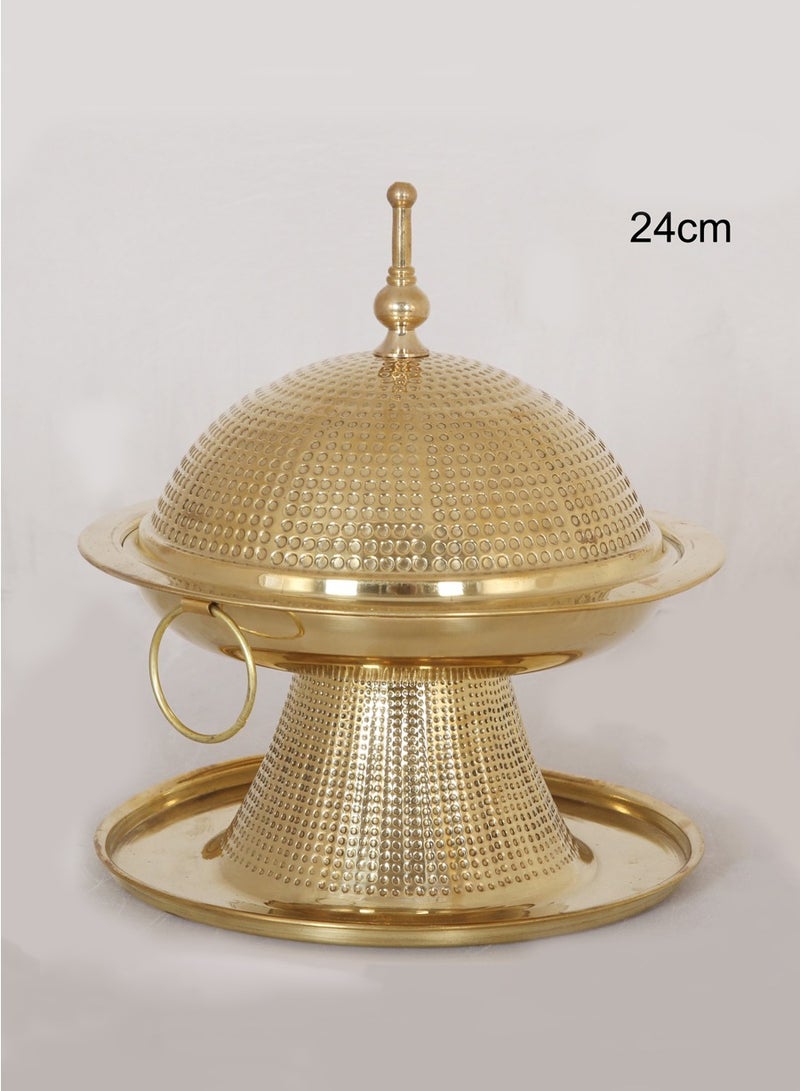 Indian golden round embossed date, an elegant royal touch.  - Image 1