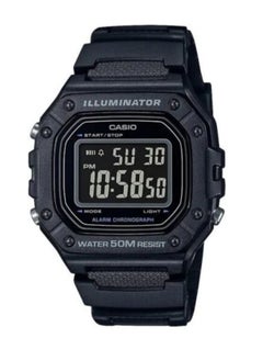 Men's Resin Digital Wrist Watch W-218H-1BVDF -Black