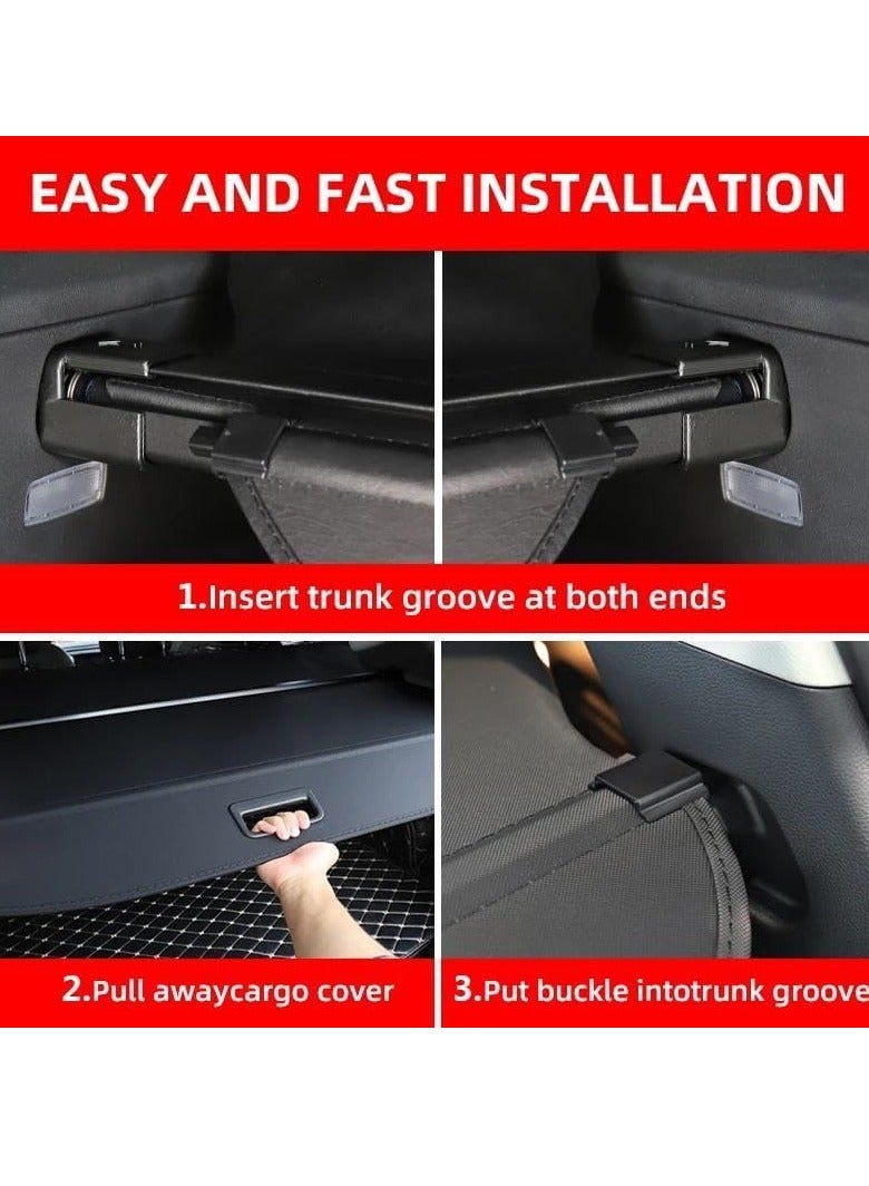 Rear Trunk Cargo Cover Cargo Cover For JETOUR T2 2024 2025Retractable Trunk Cargo Cover Privacy Security Screen Luggage Shield Shade Cargo Cover - Image 5