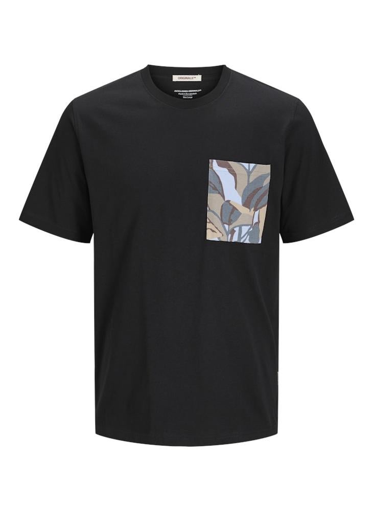 JACK & JONES Jortavira Aop Pocket Crew Neck T-Shirt 