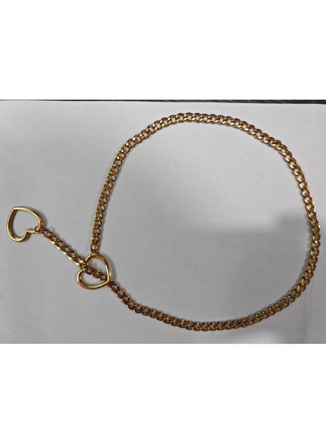NIBEMINENT Type Wide Y Ring Slide Chain Necklace Handmade Punk Cuban 