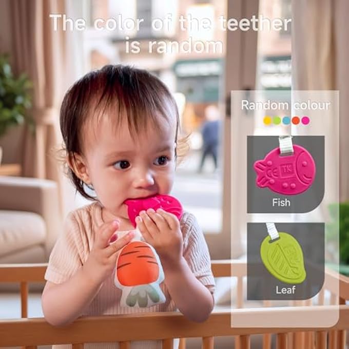 TUMAMA 2 IN 1 SPIRAL CAR SEAT TOYS FOR BABIES 0-6 MONTHS, STROLLER TOYS FOR INFANT 0-6 MONTHS ARCH HANGING TOYS WITH CLIP ADJUSTABLE DETACHABLE SENSORY TRAVEL CRIB BOUNCER BASSINET ACTIVITY TOYS - Image 4