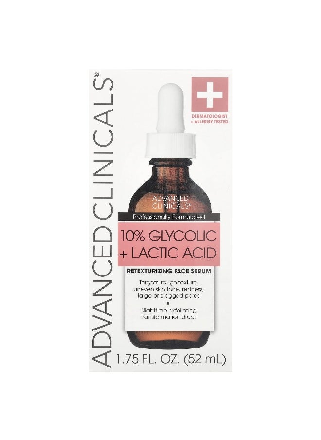 Advanced Clinicals Advanced Clinicals, 10% Glycolic + Lactic Acid Serum, 1.75 fl oz (52 ml)  - Image 2