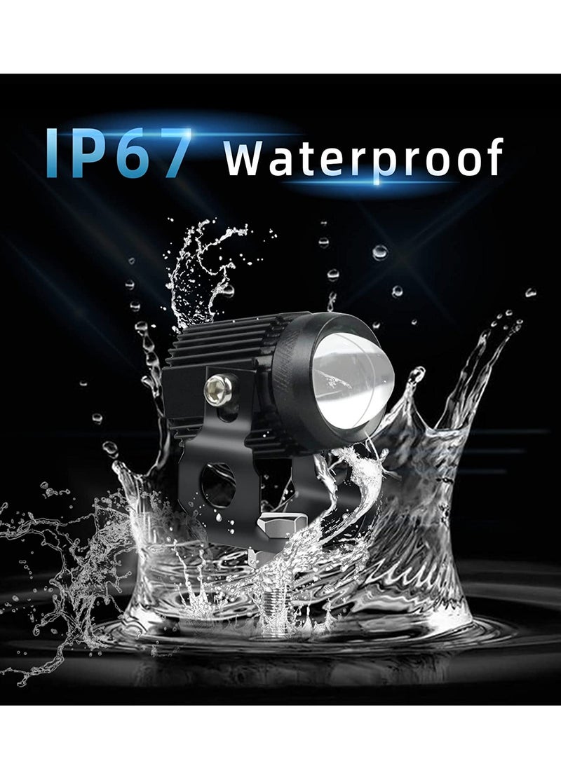 Excefore Motorcycle Driving Light LED High Low Beam Yellow White Fog Light 3 Modes Adjustable Bracket IP67 Waterproof 60W 3575SMD DC 9-30V Work Lamp Compatible with Tractor Truck Car SUV 2Pcs Black  - Image 4