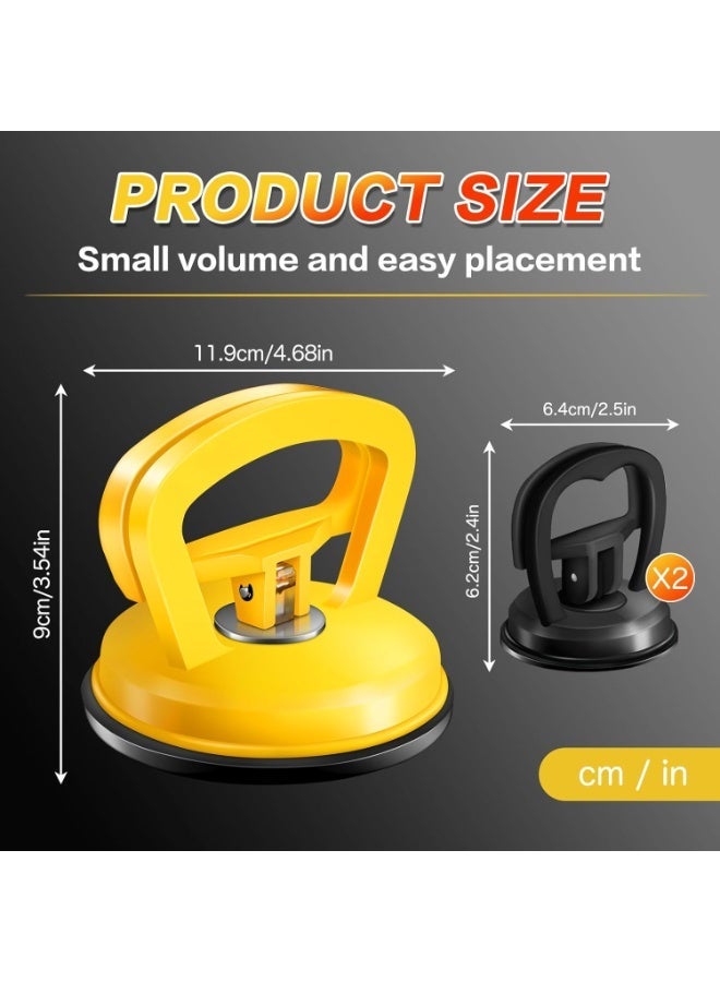 Car Dent Puller 3 Pack Dent Puller Powerful Car Dent Removal Kit Suction Cup Dent Puller for Car Dent Repair Dent Remover Tool for Car Body,Tiles Lifting,Objects Moving,Screen (Yellow+Black) - Image 2
