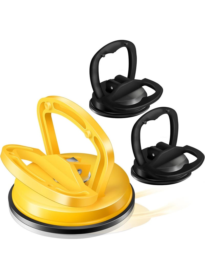 Car Dent Puller 3 Pack Dent Puller Powerful Car Dent Removal Kit Suction Cup Dent Puller for Car Dent Repair Dent Remover Tool for Car Body,Tiles Lifting,Objects Moving,Screen (Yellow+Black) - Image 1