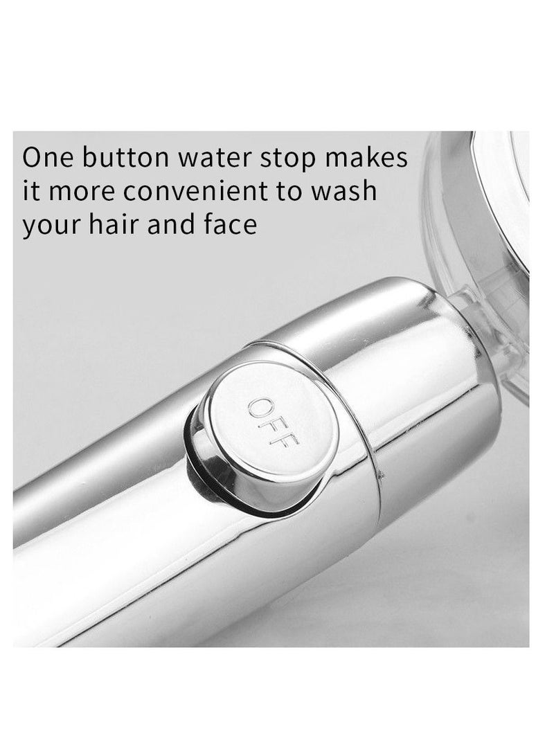 Spaceshoop 360 Rotated Shower Head Propeller Bathroom Turbo Boost Water Saving Spray Shower Head with Button Strong Big Water Flow - Image 2