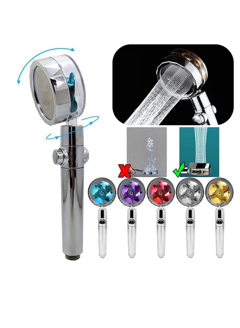 Spaceshoop 360 Rotated Shower Head Propeller Bathroom Turbo Boost Water Saving Spray Shower Head with Button Strong Big Water Flow - Image 4