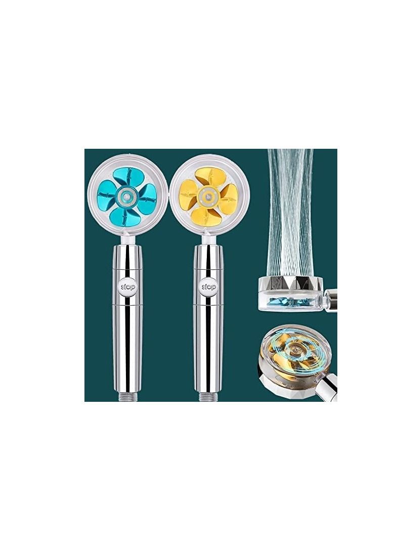 Spaceshoop 360 Rotated Shower Head Propeller Bathroom Turbo Boost Water Saving Spray Shower Head with Button Strong Big Water Flow - Image 5